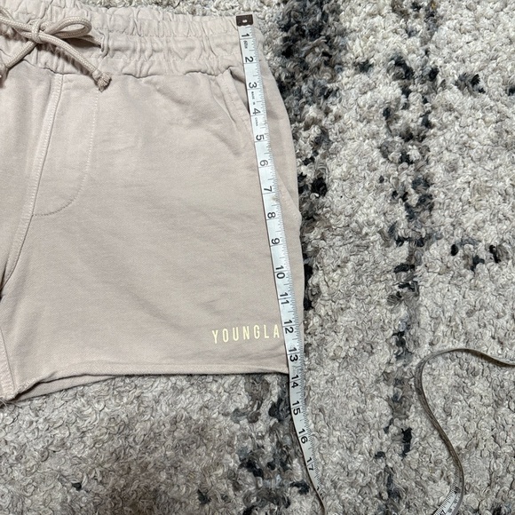 YoungLA Women's Athletic Shorts - Cream and Purple - Picture 4 of 9